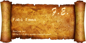 Fabi Emma névjegykártya